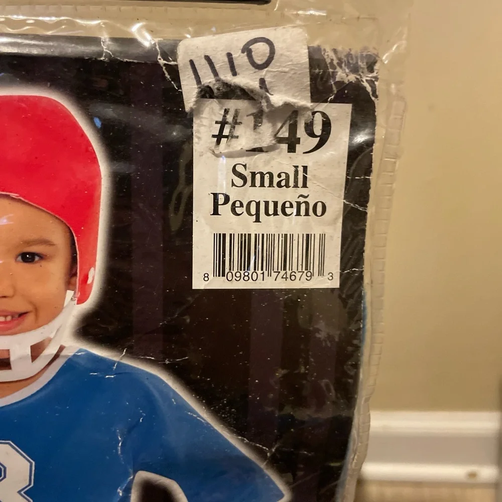 BOY size small  Little Linebacker Costume with Red and Blue Colors